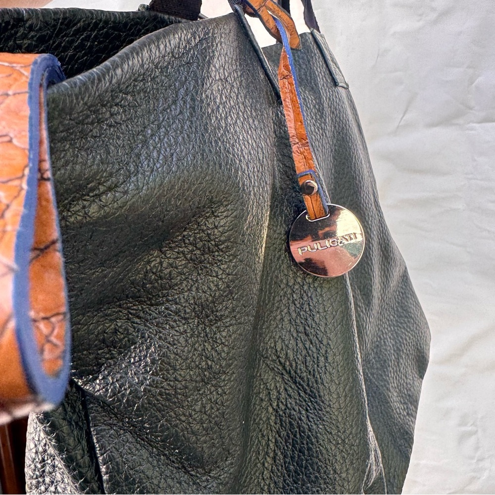 Pulicati // grey leather slouchy early 2000s purse - Picture 7 of 10